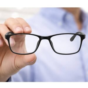 Black Rectangle Eyeglasses for Men and Women