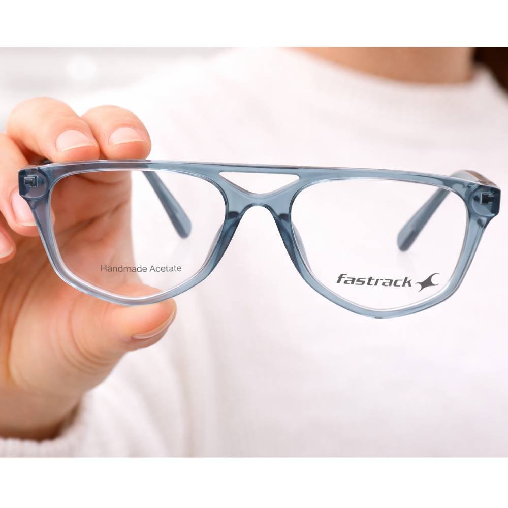 Blue Geometric Eyeglasses for Men and Women